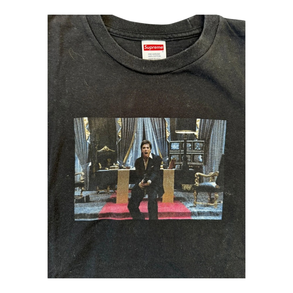 Supreme T-Shirt Mens Small Black Good Scarface Friend FW17 Graphic Tee - Picture 3 of 6